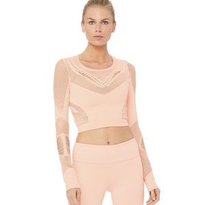 Alo Siren Long Sleeve Top Nectar Heather M